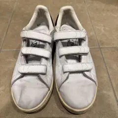 【天然皮革】アディダススタンスミスCF ベルクロ 24.5cmホワイト×ネイビー