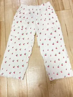 ZARA キッズ パンツ 104cm 3-4歳 チェリー柄 ホワイト 女の子