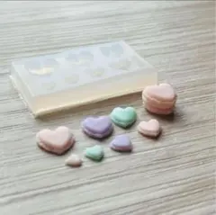 【463】マカロンハート♡小 シリコンモールド