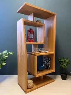 【送料無料】 オープンラック ボックス アシンメトリー 120 Pa Lオーク