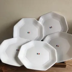 古物八角形皿 金彩ガラス八角皿 - わより