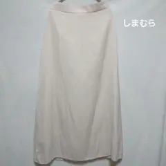 しまむら　ローズファーム　ロングスカート　M　ベージュ　無地　中古