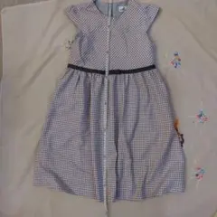 チェック柄 半袖ワンピース 130cm　parentsdream