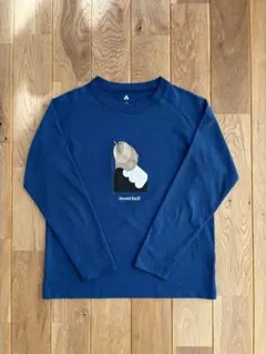 mont-bell 青 ウィックロン長袖Tシャツ 130cm カモシカ モンベル