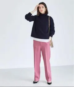 ADAM ET ROPE' FEMME サステナブルパンツ　ピンク　美品！