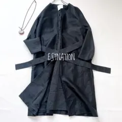 【美品】ESTNATION コットンリネンツイルノーカラーコート　定価５万越のサムネイル