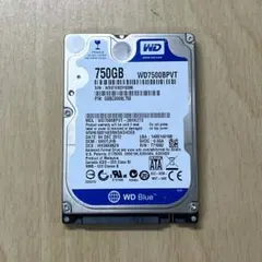☆2.5インチ HDD Western Digital 750GB 厚9.5mm
