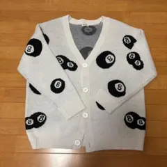 8ボール柄オーバーサイズカーディガン男女兼用カーディガンエイトカーディガン