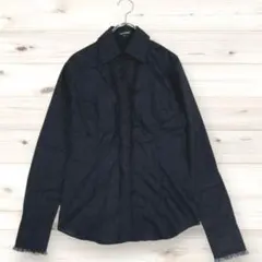 COMME CA DU MODE 黒シャツ 長袖シャツ　サイズ11 フォーマルのサムネイル
