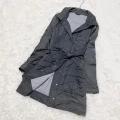 COMME ÇA DU MODE✨コムサ ベルト付　ナイロンコート カーキ L