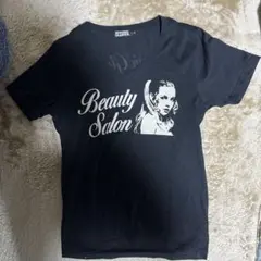 ヒステリックグラマー Vネック　Tシャツ　黒　ユニセックス