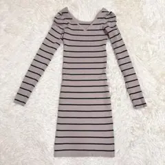 ROYAL PARTY ストライプニットワンピース