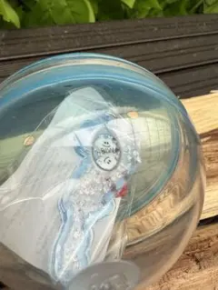 琵琶湖キーホルダー　琵琶湖バレイ　水色