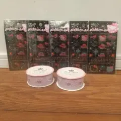 ①希少2006年製HELLO KITTYシール5枚②Lace SEAL2つ