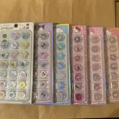 【正規品】サンリオ おはじきシール キラキラ ラメ入り 6点セットまとめ売り