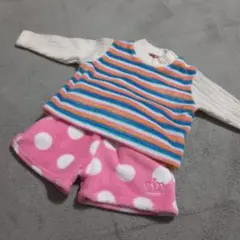 ストライプ トップスとショートパンツセット　BABYDOLL