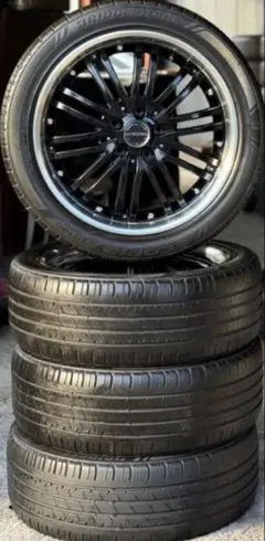 新型デリカD5 タイヤホイールセット　225/55R18 新車外し　❶ 三菱（MITSUBISHI） ミツビシ デリカD5 純正 18インチ 2024年製 新車