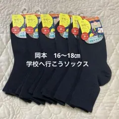 6足⭐︎オカモト 岡本　学校へ行こう 靴下 紺 16〜18cm