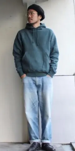 ends and meansダークグリーン フード付きパーカー ovy