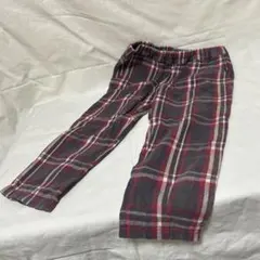 チェック柄長ズボン（110cm~）ゴム劣化あり