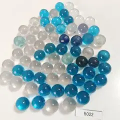 昭和レトロビー玉　青系（クリア透明/水色/青）　約70個　#5022