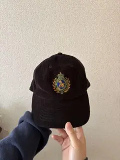 ブラック コーデュロイ キャップ