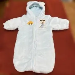 美品/水色ベビーミッキー/アウター/50-70㎝/