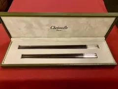クリストフル　ペア　箸　ブラック　レッド　ポリアミド　おはし 未使用 クリストフル ペア 箸 ブラック レッド ポリアミド おはし 未