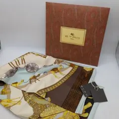 新品】 イタリア製 ETRO Milano シルク スカーフ 大判 ラクダ - メルカリ