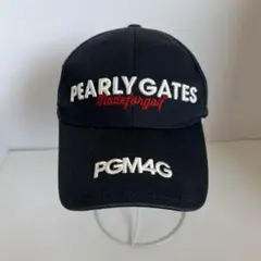 PEARLY GATES PGM4G ロゴシャツ 美品 PEARLY GATES 総ロゴ モックシャツ PGM4G マリンカラー
