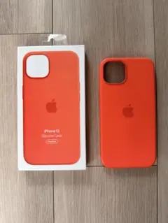 iPhone 13 純正シリコンケース オレンジ