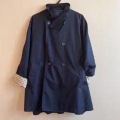 niko &…ニコアンド　ネイビー ダブルブレスト トレンチコート