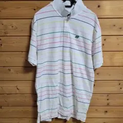 Boxfresh XL ポロシャツ ホワイト ストライプ cotton 100%