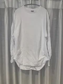 【希少】Champion REVERSEWEAVEホワイト 七分袖カットソー M