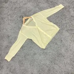 ✨GU✨ジーユー♡シアーカーディガン♡ショート丈♡クリームイエロー(M)