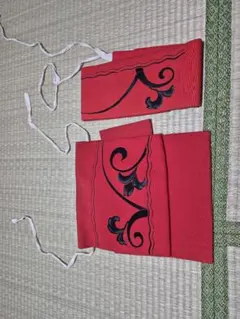 赤色の付け帯・作り帯セット