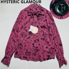 新品✨ヒステリックグラマー KARMA KARMA柄 長袖 ボウタイブラウス