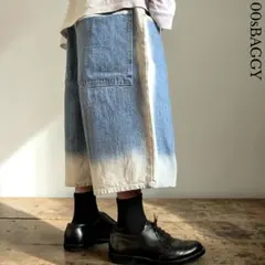 極太00s美品 GODBODY バギーデニムショートパンツ ヘビーオンス B系のサムネイル