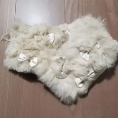 LIZ LISA　ファーティペット　クリーム色ファーリボンマフラー