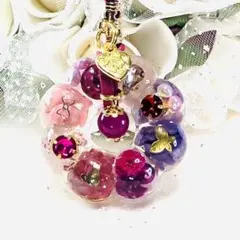 オルゴナイト ネックレス ピンク紫系