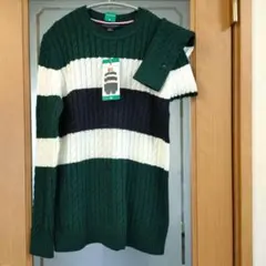 TOMMY HILFIGER ケーブルニットセーター XL