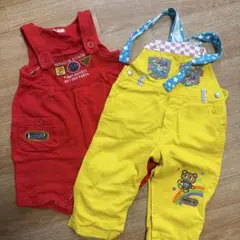サイズ90 サロペット 2着セット オーバーオール 男の子 女の子♪