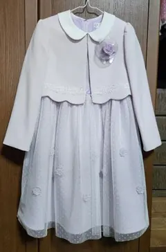 薄紫色 襟付き ワンピース 120cm