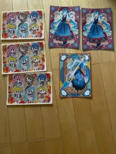 初音ミク ビジュアルシート A5 ローソンオリジナル 3種6枚