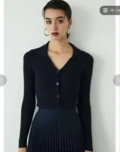 moussyリブカーディガン