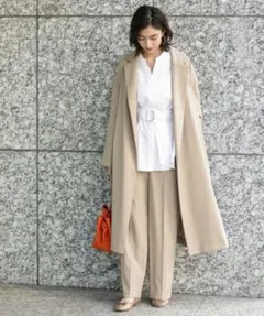 ADAM ET ROPE' CARREMAN ベルテッドチェスタコート