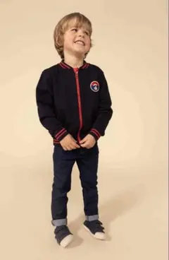 プチバトー　ダブルジャージブルゾン　セットアップ