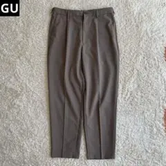 【美品】 GU ドライワイドイージーアンクルパンツ　丈長め