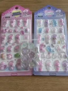 エスターバニーキャンディステッカー2種＆おはじきシールおすそ分け