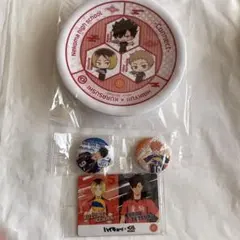 くら寿司　ハイキュー　寿司皿　缶バッチ　カード　烏野　孤爪研磨 黒尾　日向　影山